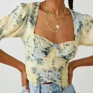 Urban Outfitters UO Kyra Ruched Blouse